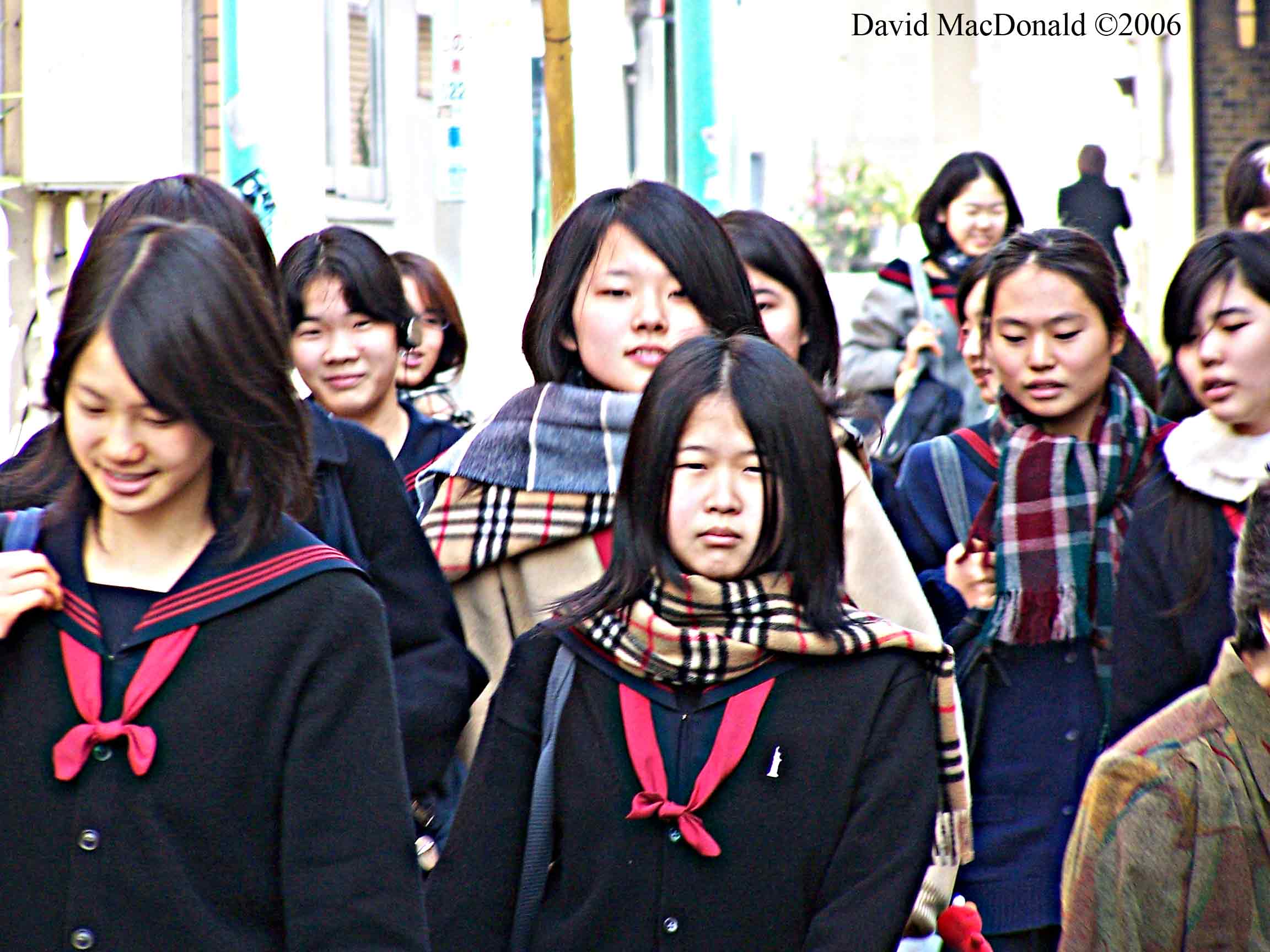 Students going to school, Yokohoma, Japan 
