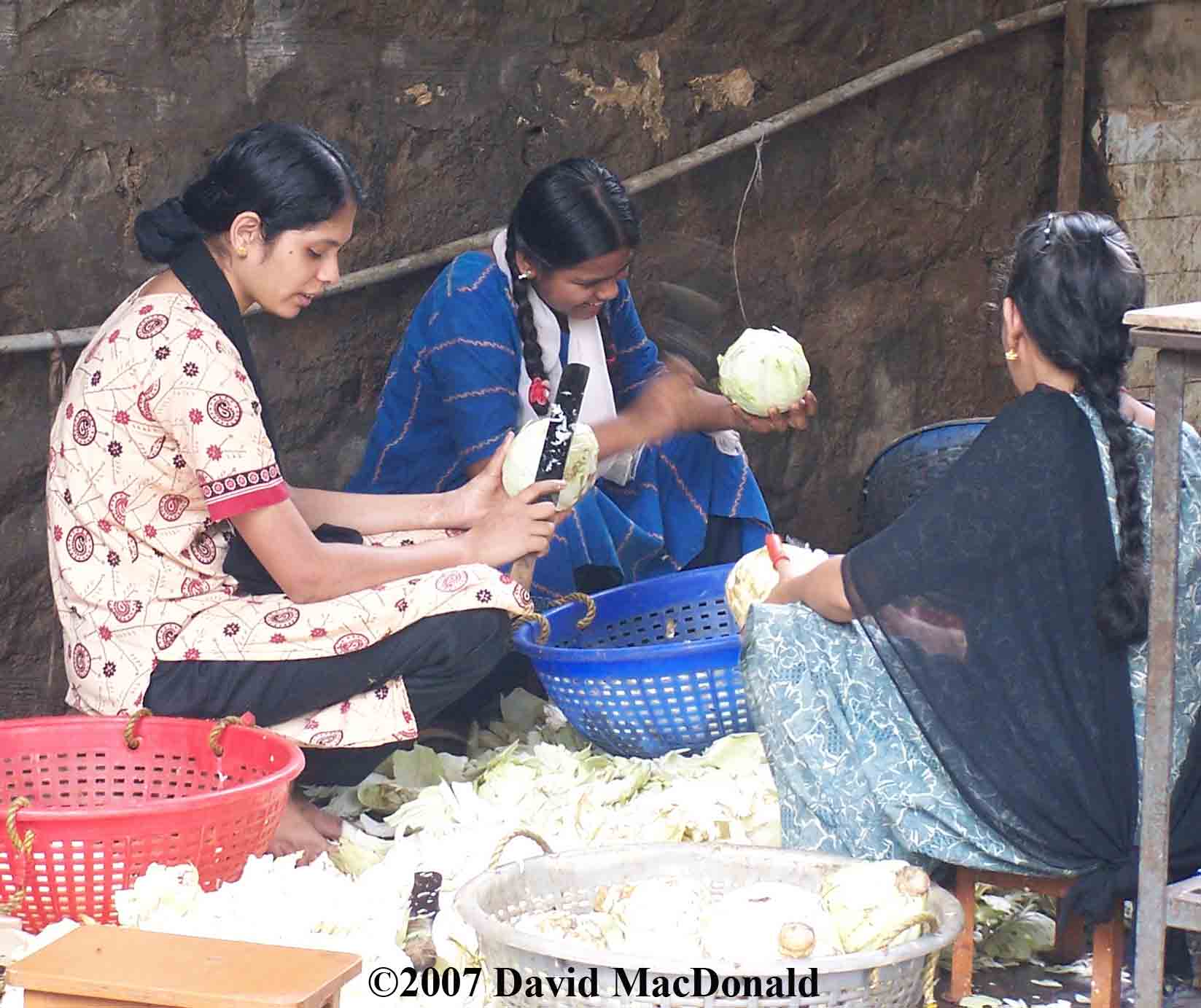 India women making food